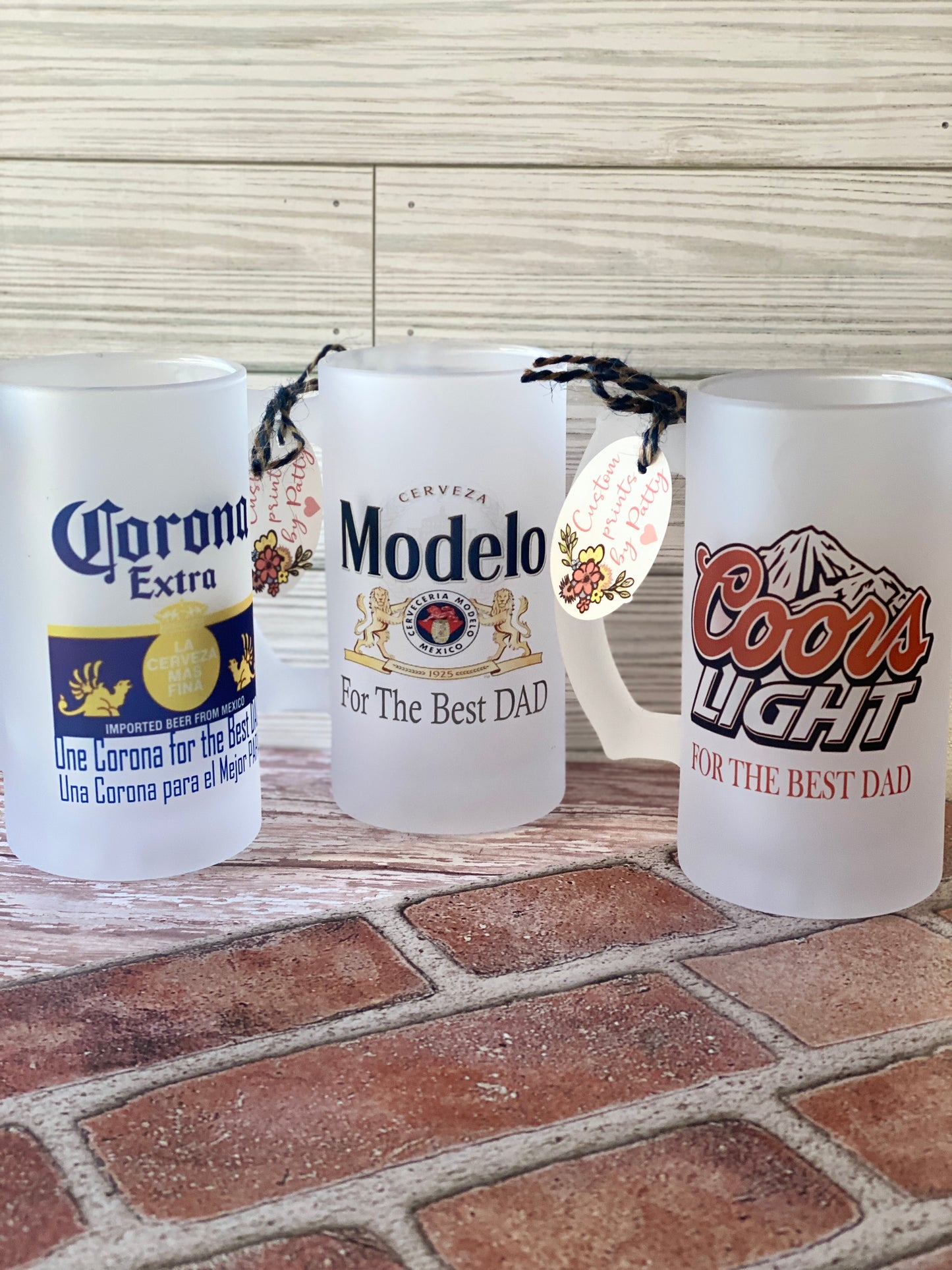Personalized gifts for him, Father’s Day gifts, Beer mug glass, Personalized beer mugs, Designed Beer mugs, Frosted Glass mugs, Birthday beer mugs