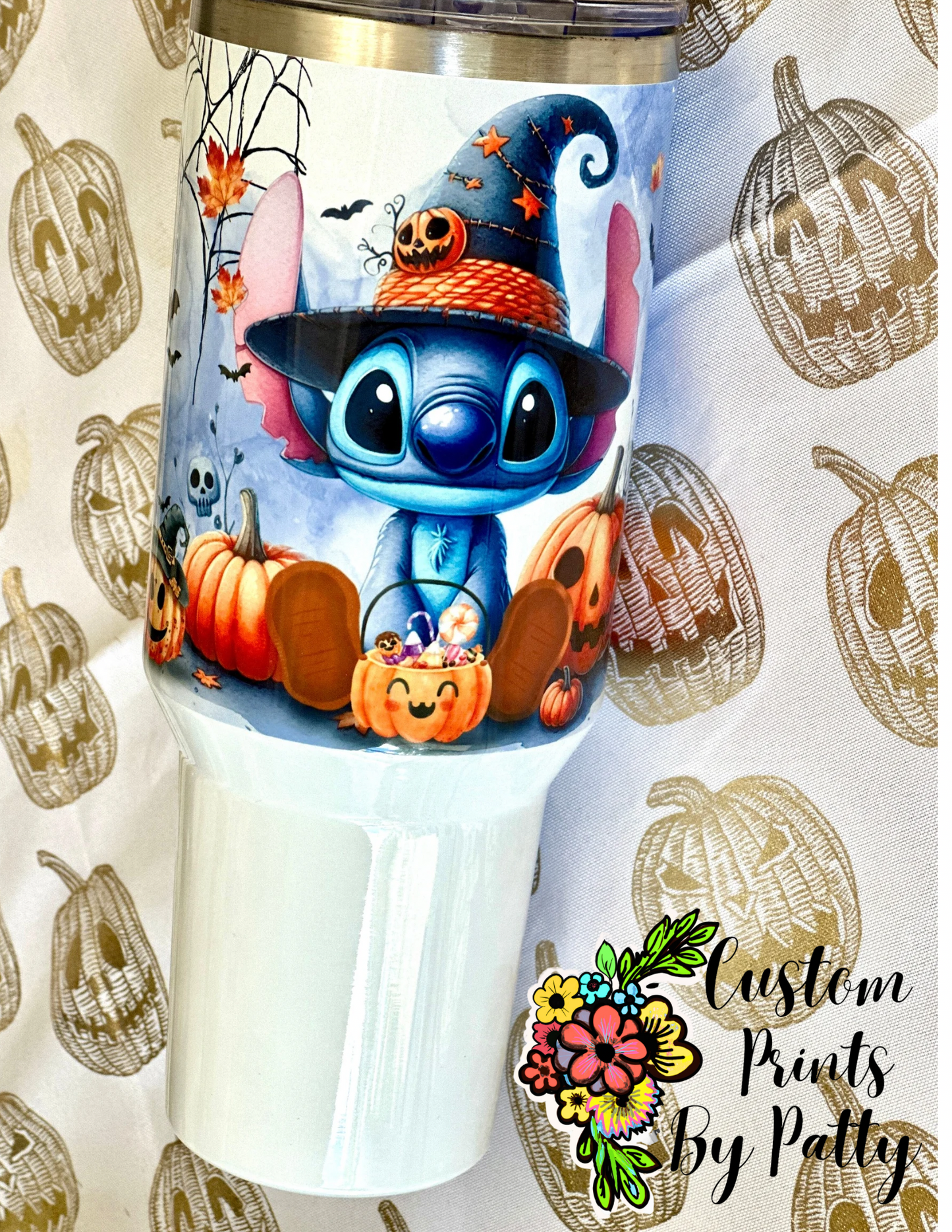 40 oz stainless steel tumblers, cute character tumbler, Halloween tumbler, alien stainless steel cups