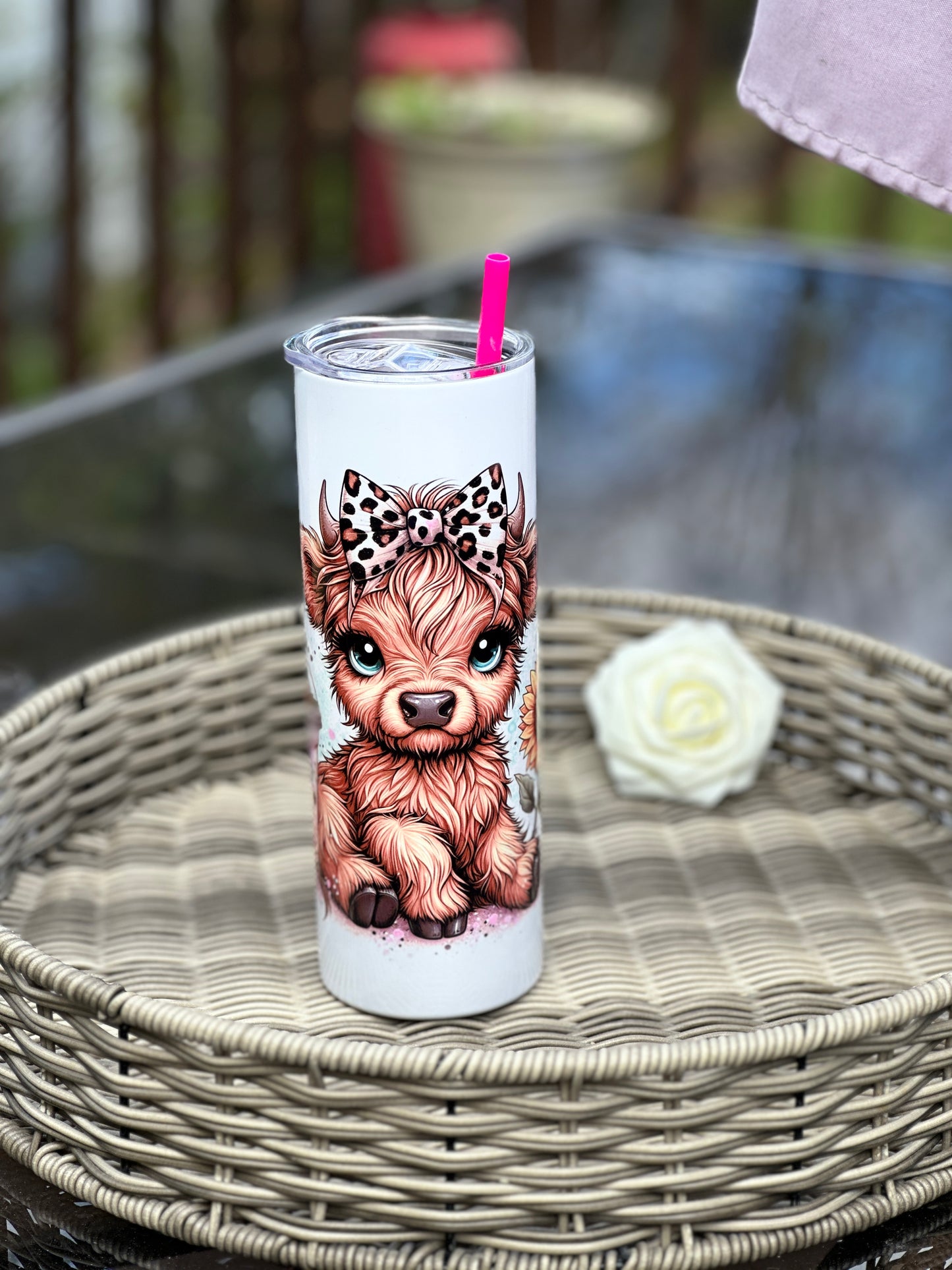 Cute tumblers, skinny tumblers, baby highland cow tumbler, baby sloth water bottle, life is better with cats and dogs tumblers
