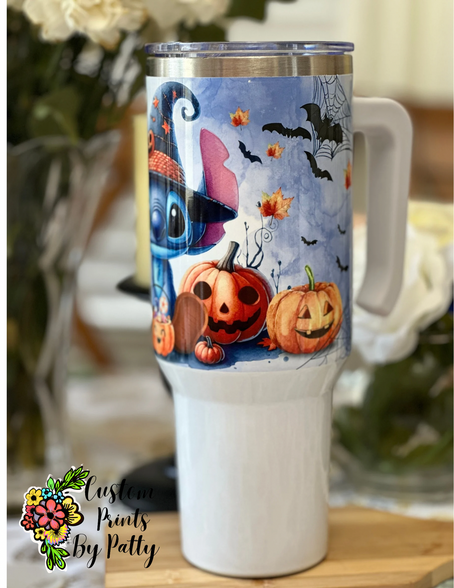 40 oz stainless steel tumblers, cute character tumbler, Halloween tumbler, alien stainless steel cups