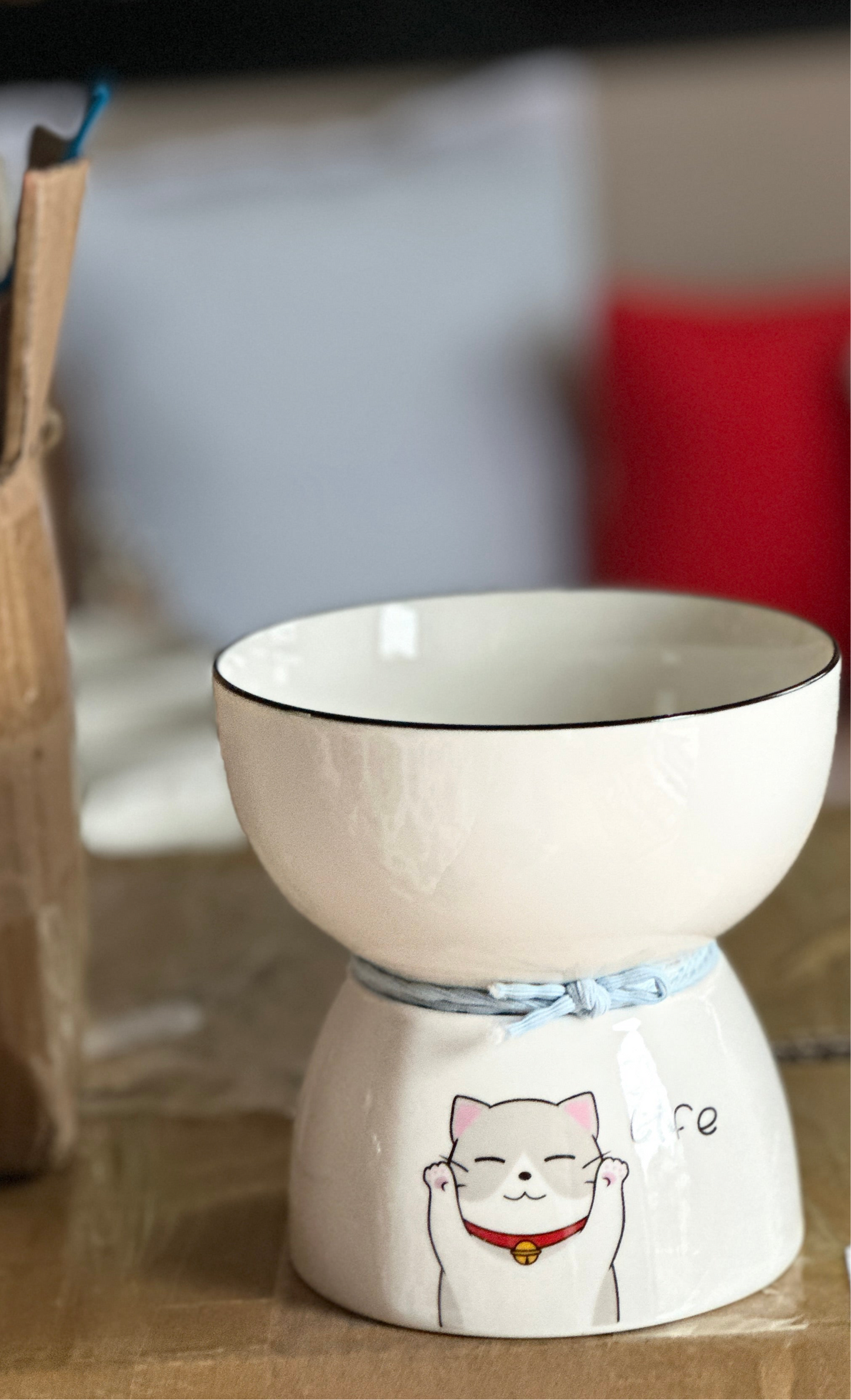 Elevated ceramic bowls for pets, Cats bowl, ceramic bowl for small pets, cat feeder for cats and small dogs