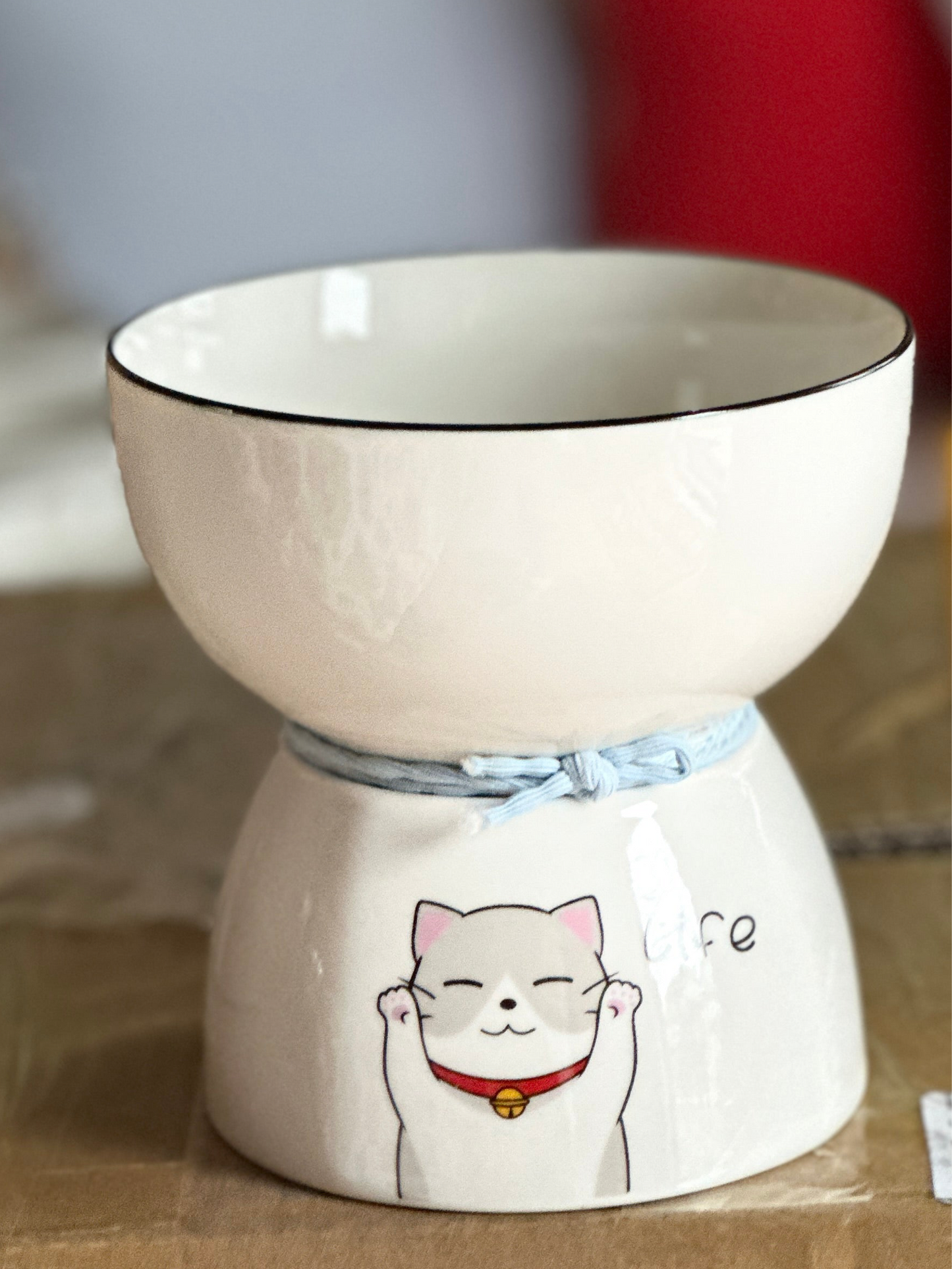 Elevated ceramic bowls for pets, Cats bowl, ceramic bowl for small pets, cat feeder for cats and small dogs