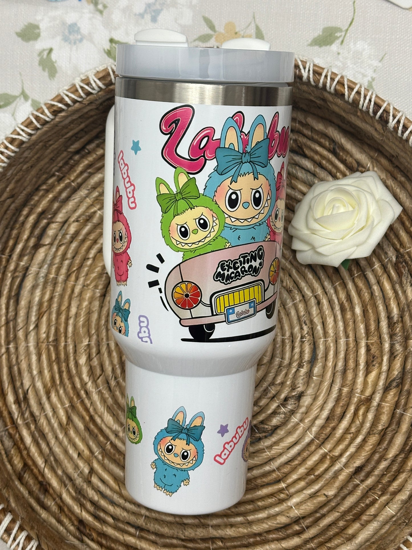 Cute tumblers.Whimsical Bunny 40oz Tumbler.   Cartoon-Inspired Pink Bunny Cup. Stainless steel double wall tumbler. 
Funky Forest Friend Tumbler. Trendy Creature Vibes – 40oz Tumbler