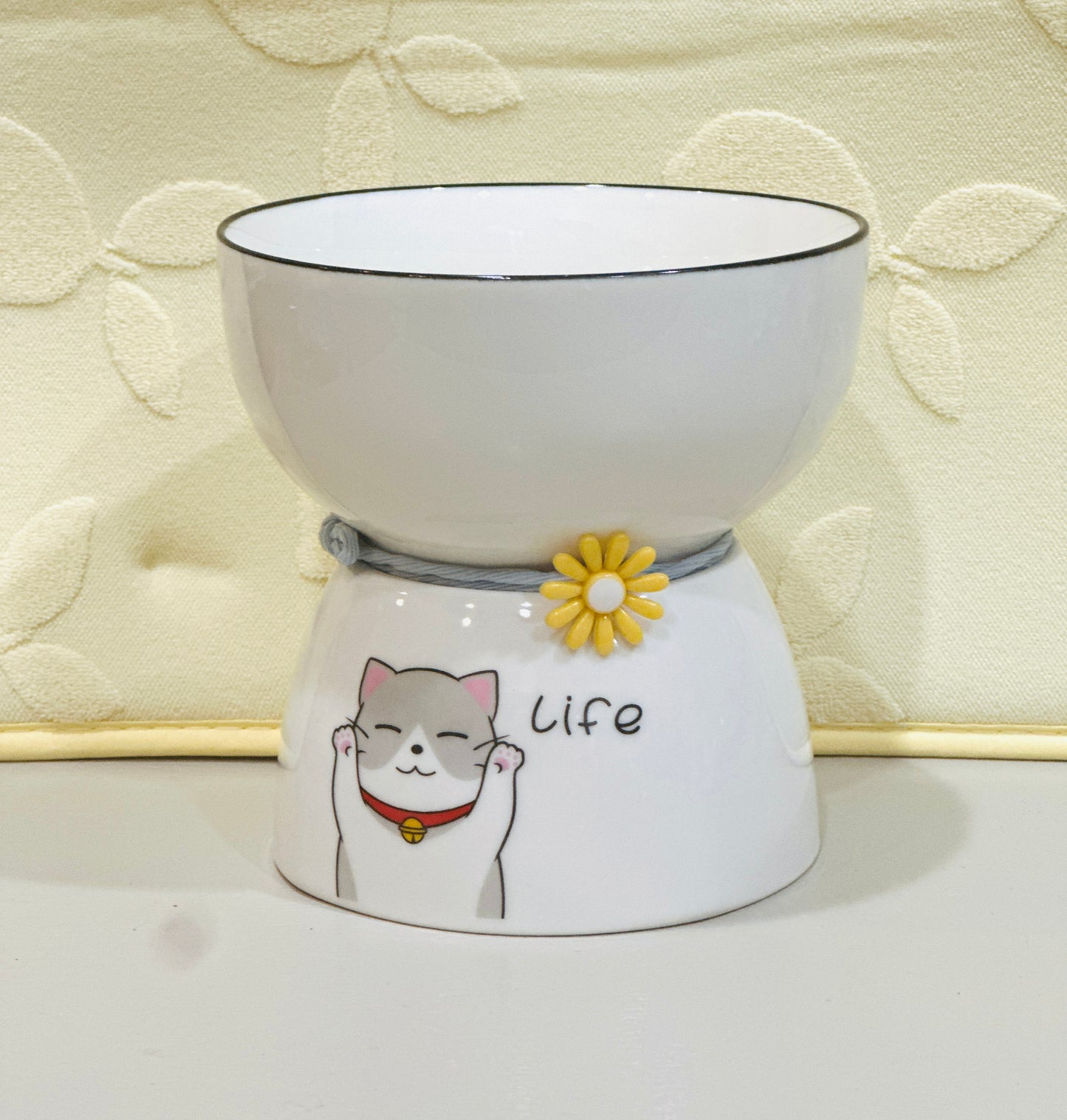 Elevated ceramic bowls for pets, Cats bowl, ceramic bowl for small pets, cat feeder for cats and small dogs