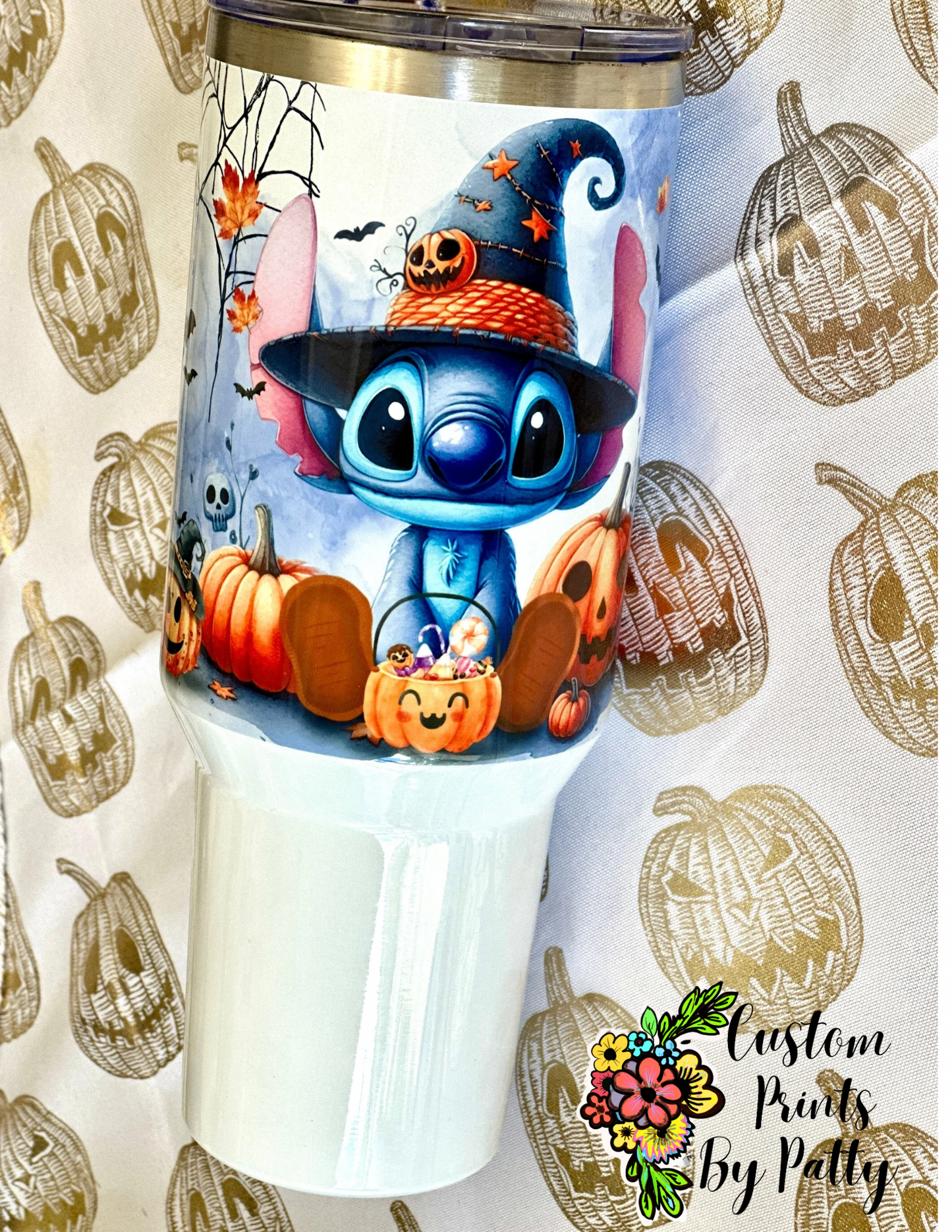 40 oz stainless steel tumblers, cute character tumbler, Halloween tumbler, alien stainless steel cups
