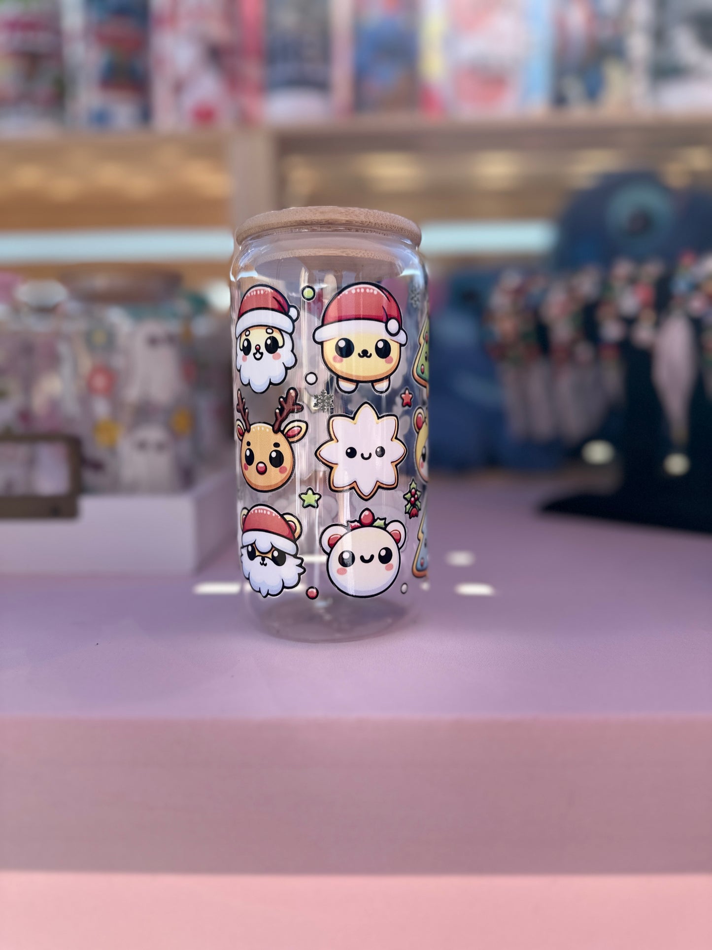 Personalized gifts, Chubby Christmas characters, Christmas cups, Santas mug , secret Santa gifts, beer can glass, cute cups